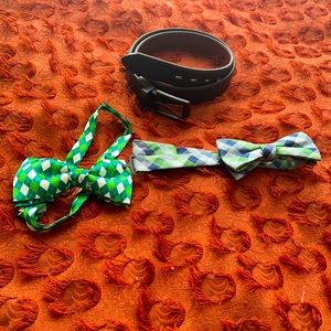 Boys belt & bow ties
